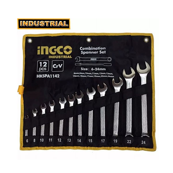 combination-spanner-set-ingco-hkspa1142-ingco-hassanco-trading.jpg Combination Spanner Set INGCO HKSPA1142 - Image 1